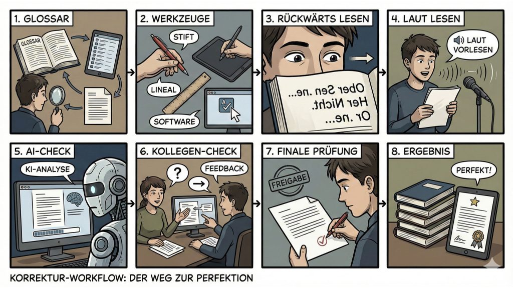 8 Schritte zum Korrektorat
